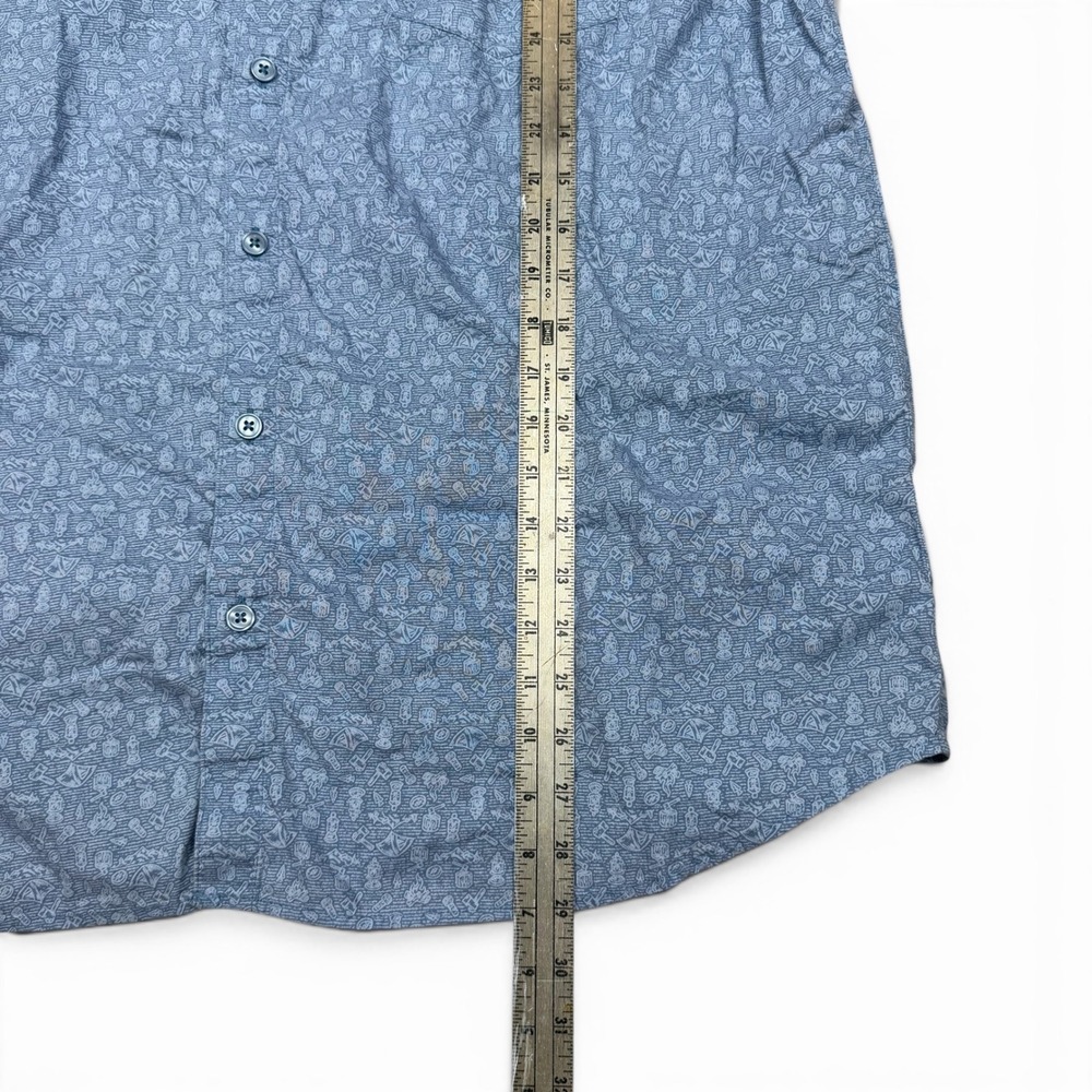 Columbia Mens Blue Camping Graphic Short Sleeve Button Down Shirt XL 1728321-413 - Picture 4 of 7